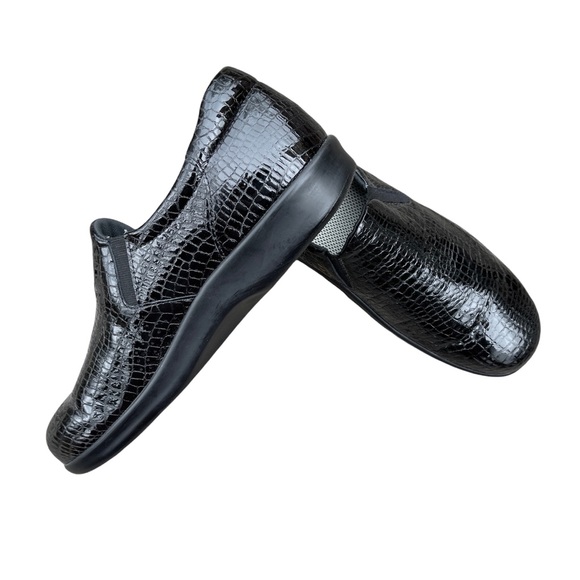 SAS Shoes - SAS Viva Comfort Dream Slip On Black Croc Soft Step Walking Shoe Loafers Size 9
